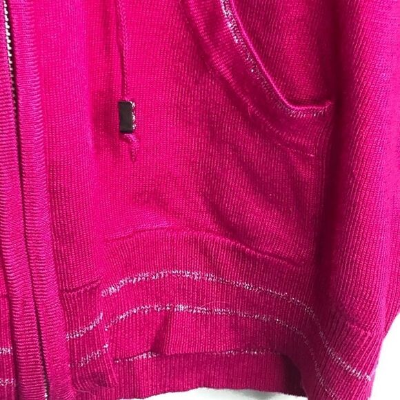 BCBGMaxAzria Pink Zip Up Hoody Size XLarge - Picture 2 of 12